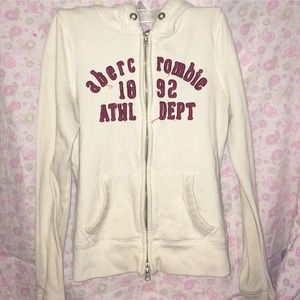 Abercrombie Kids cream color zip up jacket!