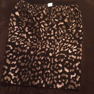 Ann Taylor Jacquard Pencil Skirt Sz 10