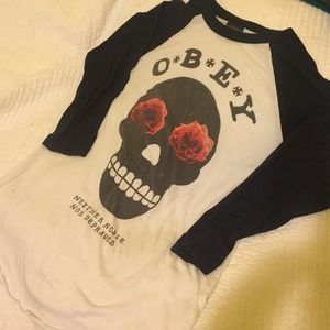 Obey baseball tee