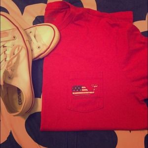 'MERICA Red VineyardVines Men's M T-shirt 🇺🇸🐳