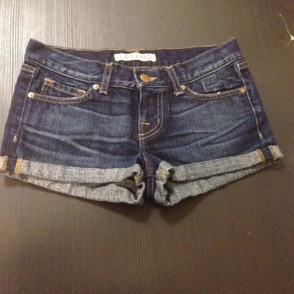 {SOLD}J Brand cuffed denim shorts NEW dark wash