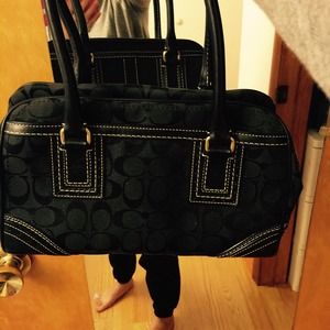 authentic coach hand bag
