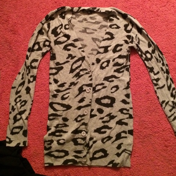 Leopard cardigan sweater