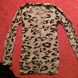 Leopard cardigan sweater