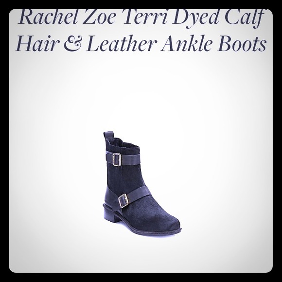 Rachel Zoe Calf Hair & Leather ankle boots