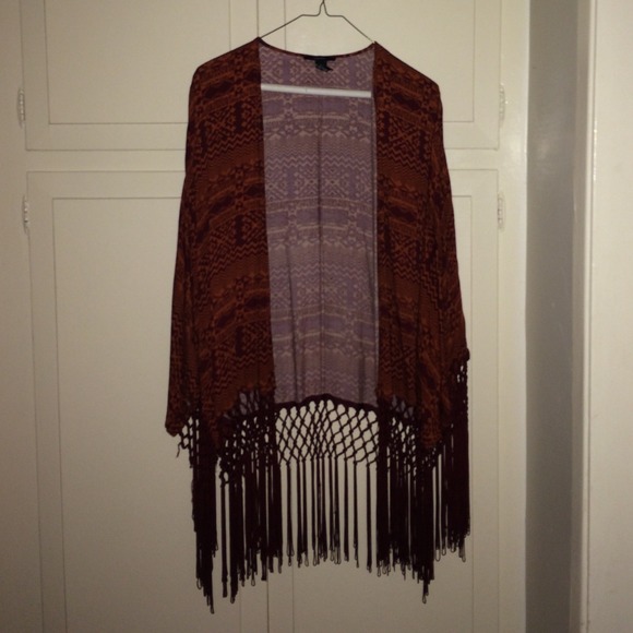 Orange and Red Indian Print Kimono