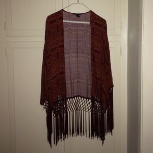 Orange and Red Indian Print Kimono