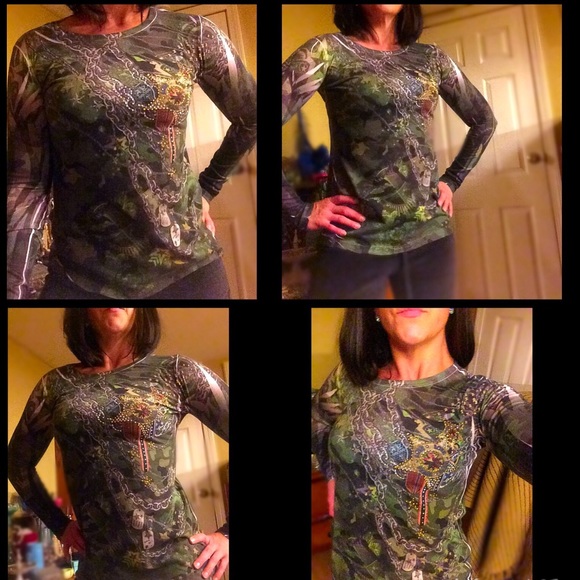 Romeo and Juliette Couture army knit top