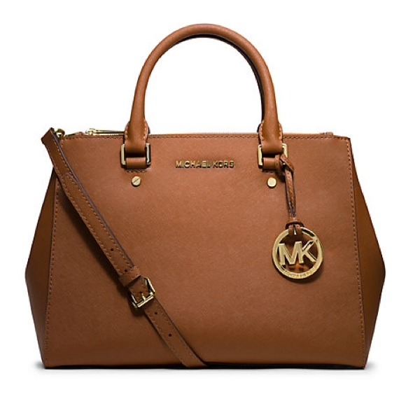 Sutton Medium Saffiano Leather Satchel