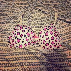 Victoria's Secret cheetah print push-up bra