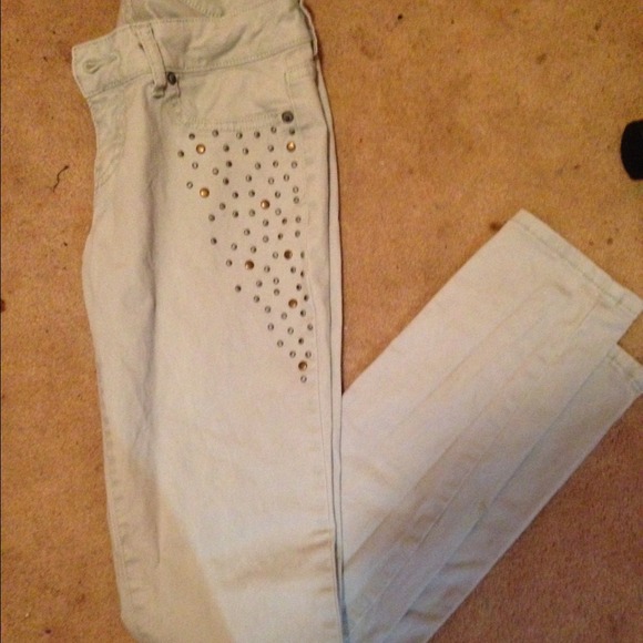 Bluish greenish jeggins