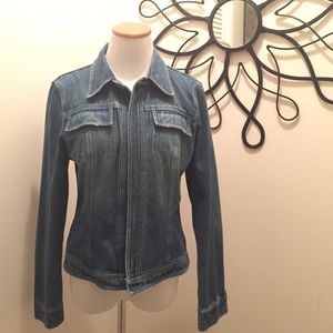 FREE SHIPPING-Denim jacket, no button closure