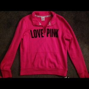 VS pink half zip hoodie