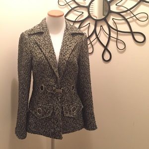 FREE SHIPPING-Black and white blazer