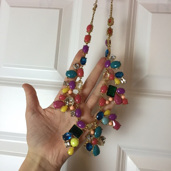 ON HOLD XX j.crew color mix statement necklace