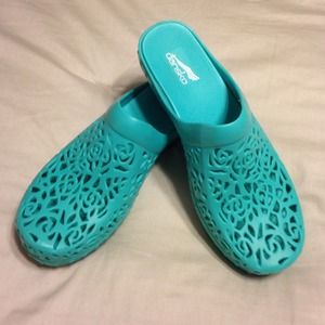 Dansko Pippa Open-back clog in Teal, size 38