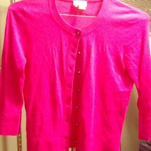 Kate Spade New York Hot Pink Cardigan Size Small