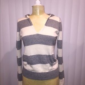 Adorable J crew striped sweater with hood