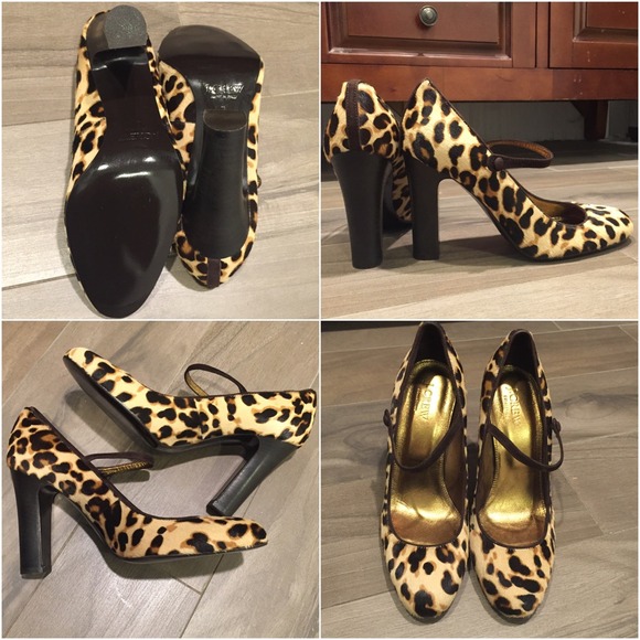 J. Crew Collection calf-hair Mary Janes leopard - Picture 2 of 3
