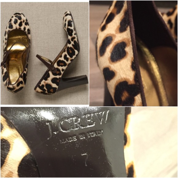 J. Crew Collection calf-hair Mary Janes leopard - Picture 3 of 3