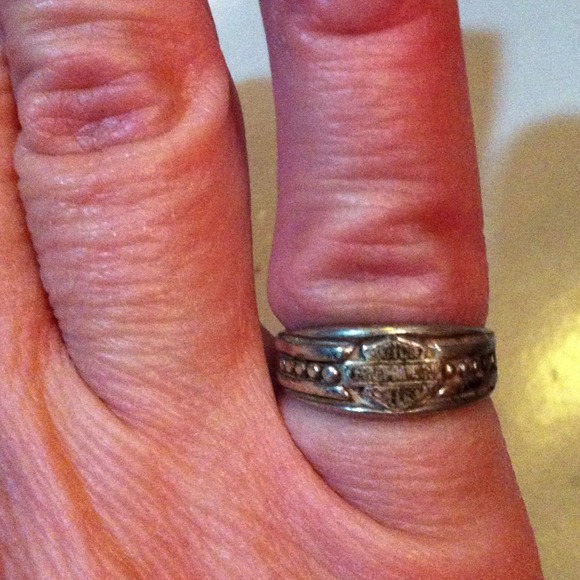 Sterling Silver Harley Davidson Toe/Pinky Ring - Picture 2 of 4