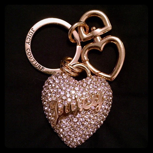 Juicy Couture Swarovski Crystal Pave Puff Key Fob