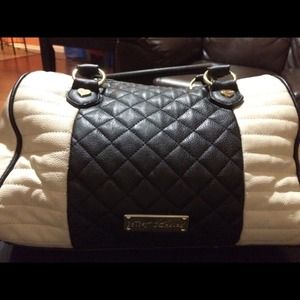 Betsy Johnson Front Stripe Speedy Satchel