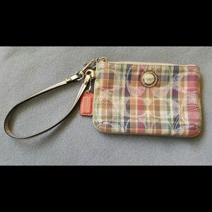 Coach multicolor wristlet