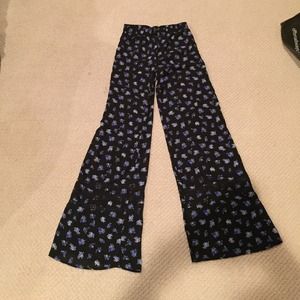 high waisted floral pants