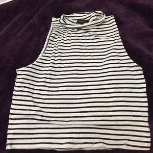 Striped Forever 21 crop top
