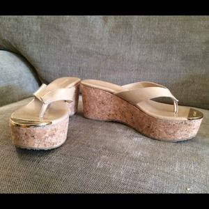 NEW Jimmy Choo nude platform thong sandal!!