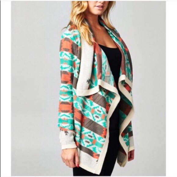 💠💠The MELANIE Aztec cardigan - MINT - Picture 2 of 4
