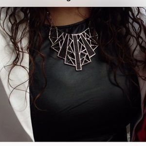 Black and silver necklace