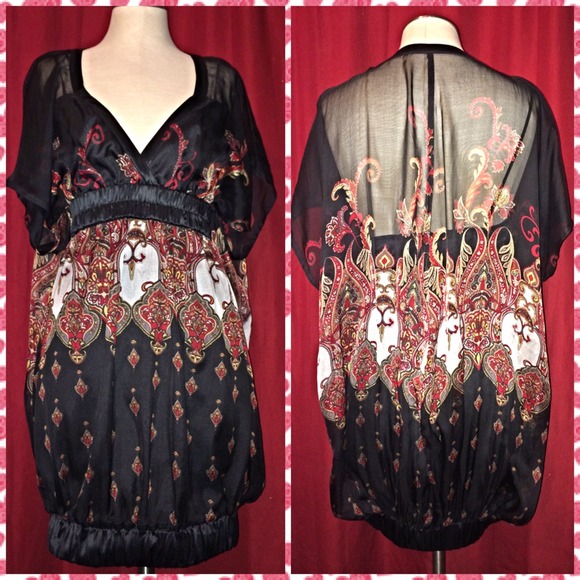 Trendy Sheer Tunic/Dress ❤️❤️❤️BeBe!