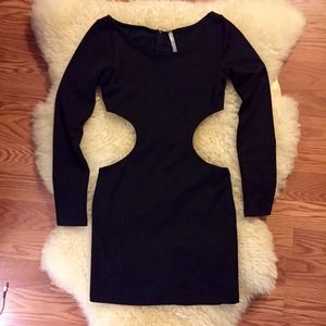 Black cut out dress
