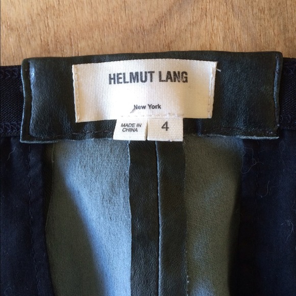 Helmet Lang 100% Real Leather Leggings - GreyGreen - Picture 3 of 3