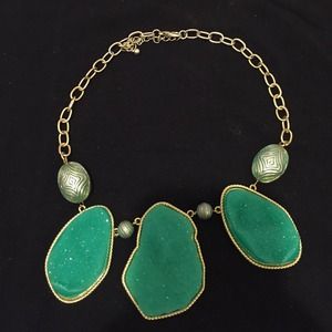 Giant Emerald stone looking necklace