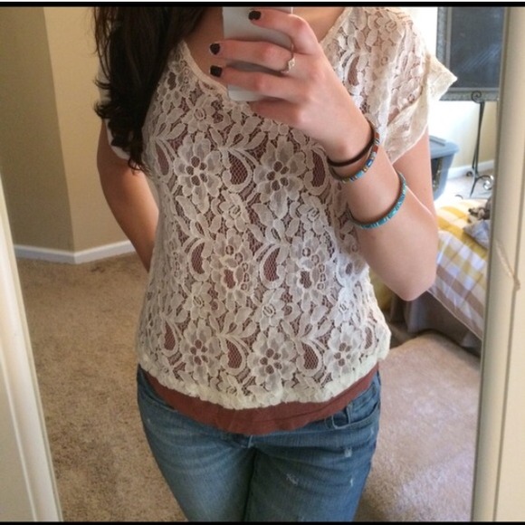 White lace top