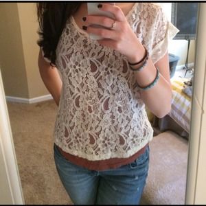 White lace top