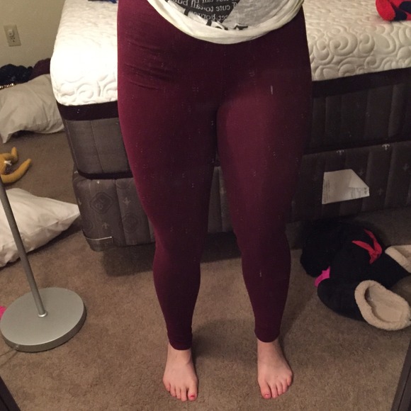 Forever 21 Pants - Maroon Forever 21 leggings.