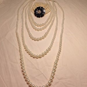 Fashion Layered Pearl Necklace Bundle