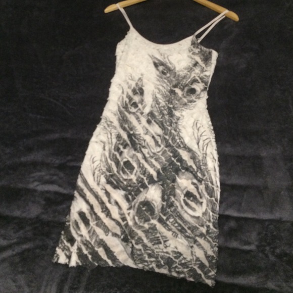 Peacock design dress