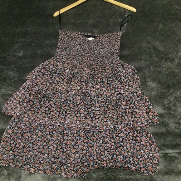 Layered floral strapless American Eagle dress