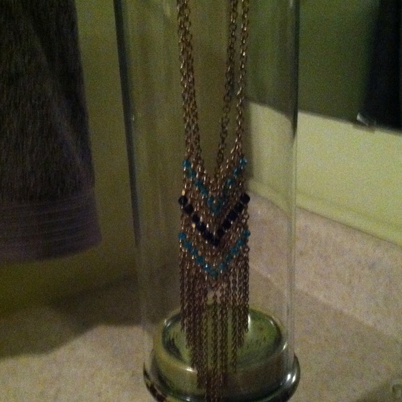 Beaded gold necklace