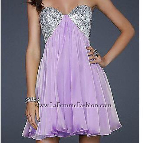 light purple homecoming dress