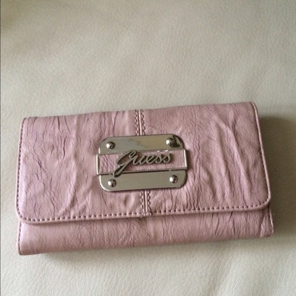 Pink color guess wallet