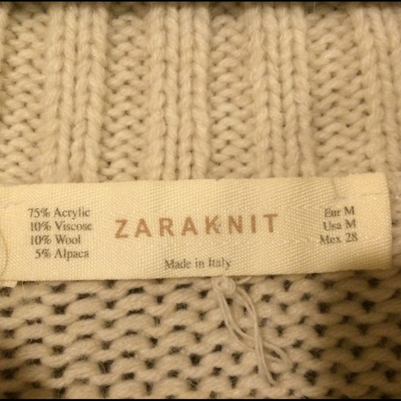 Beautiful cream color Zaraknit sweater dress - Picture 2 of 5