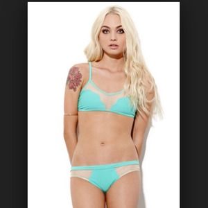 Designer swim bottoms only.