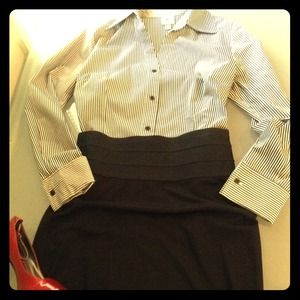 Black & White Stretch Long Sleeve by Worthington