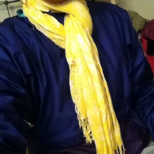 yellow scarf